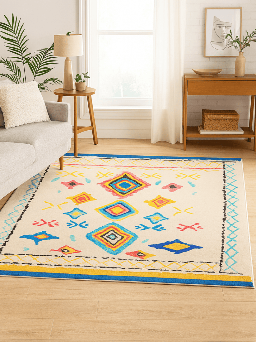 Tapis décoration intérieure ambiance salon