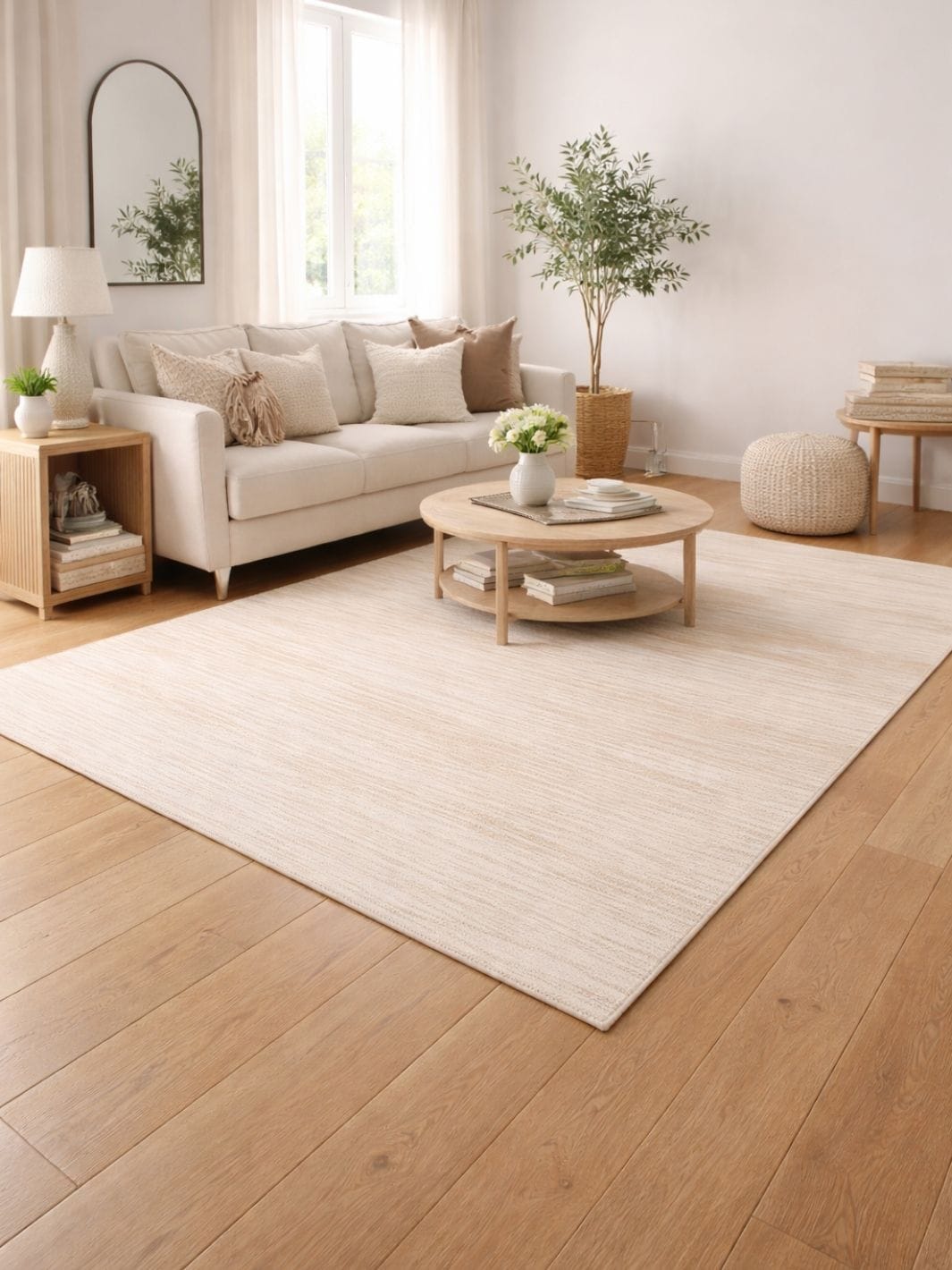 Tapis contemporain beige